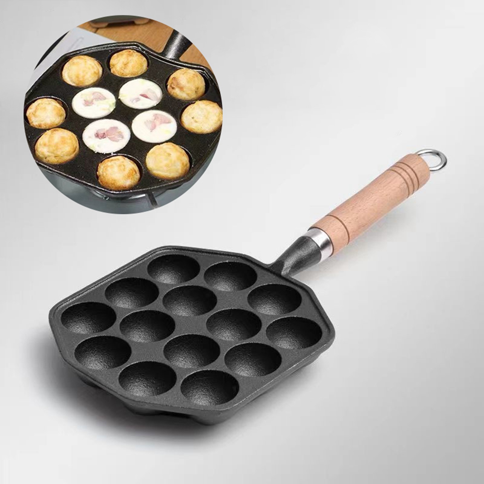 Takoyaki Grill Plate - 타코야키 팬 논 스틱 캐스트 다리미