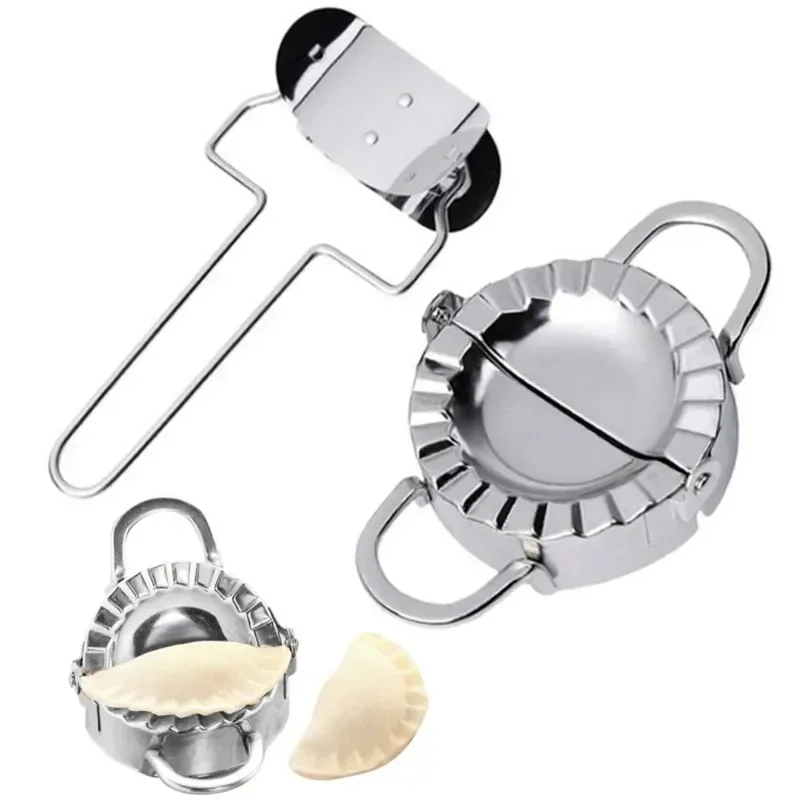 Dumpling Press Set - 만두피 반죽 스탬프 커터, 페이스트리 파이