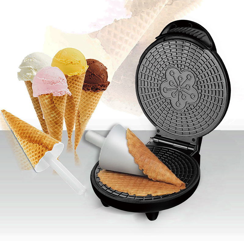 Egg Waffle Pan - 전기 크리스피 에그 롤 메이커, 가정용