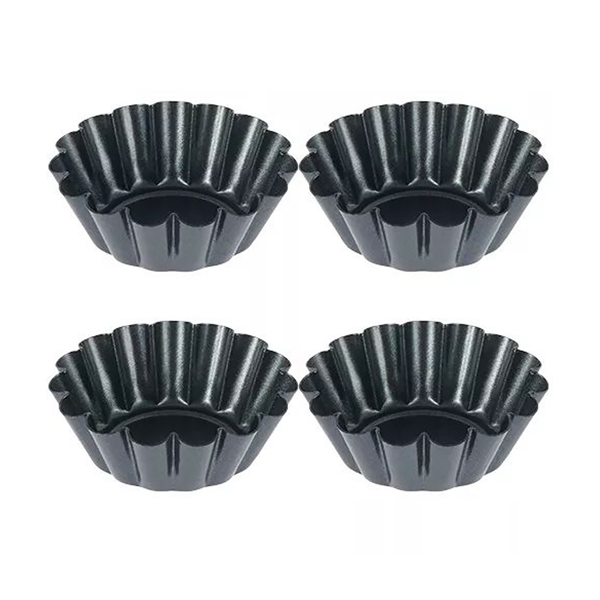 Egg Waffle Pan - 4PCS 미니 라운드 논스틱 타트 팬