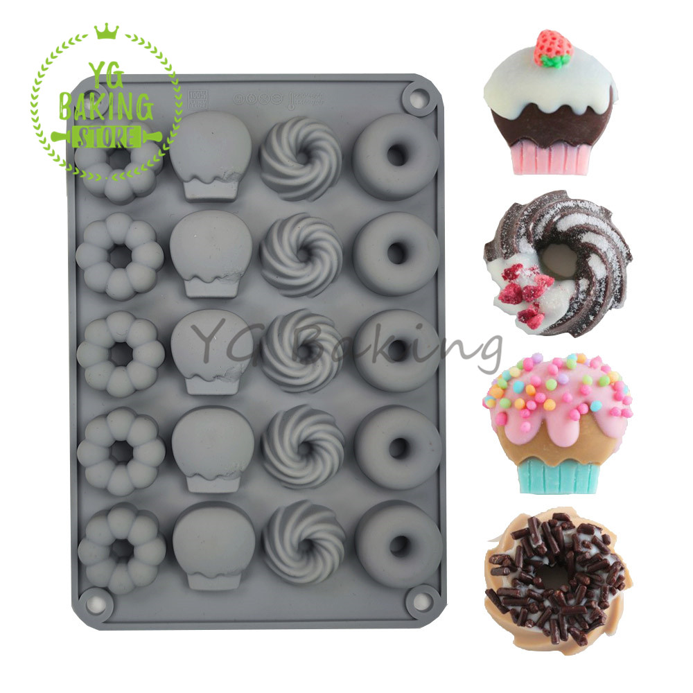Donut Mold Silicone - 도리카 3D 미니 도넛 사월린 컵케익