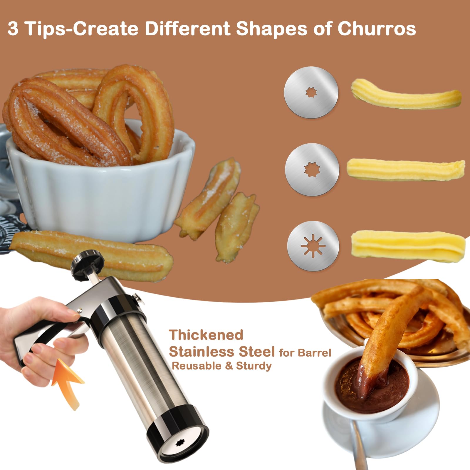 전통 Churro 메이커 기계 쿠키 프레스 키트 기관총 - Churros Maker Gun 리뷰 및 가격