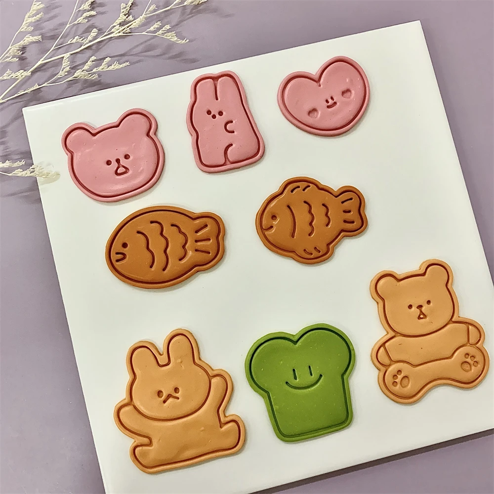귀여운 동물 쿠키 엠보싱 스탬프 물고기 곰 토끼 케이크 - Bunny Cake Mold 리뷰 및 가격