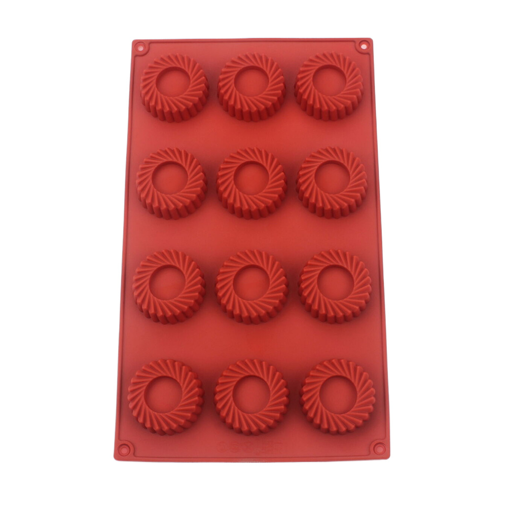 12구 원형 소용돌이 모양 실리콘 케이크 틀 DIY 무 - Donut Mold Silicone 리뷰 및 가격