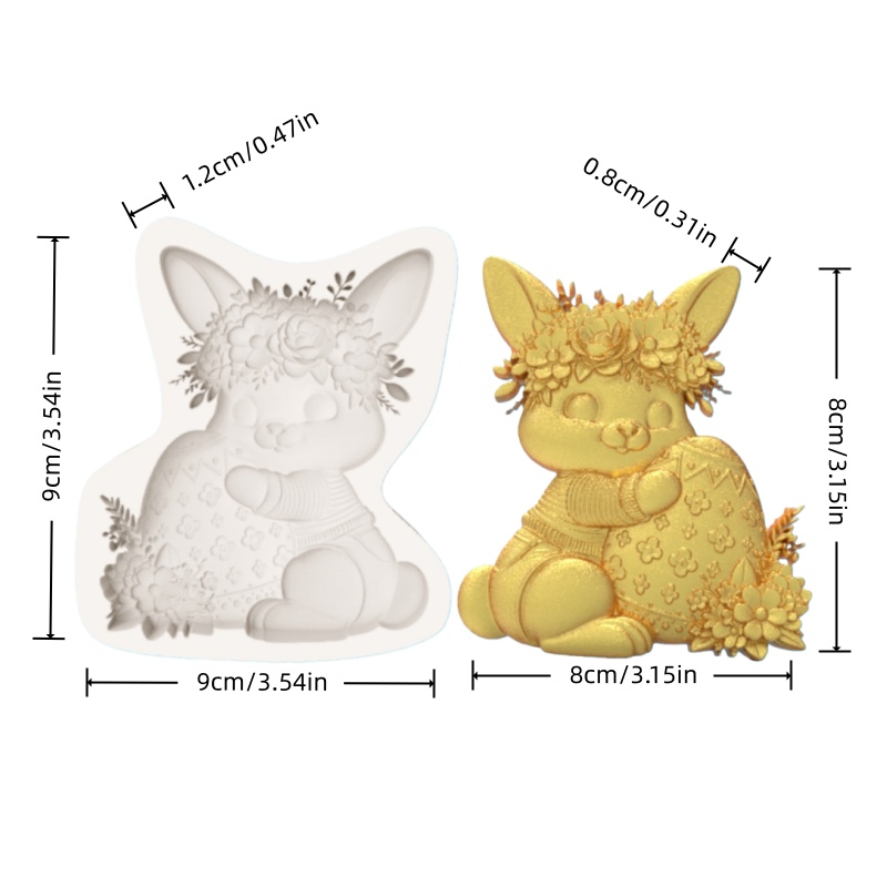 부활절 화환 토끼 실리콘 베이킹 몰드, 부활절 달걀 모 - Bunny Cake Mold 리뷰 및 가격