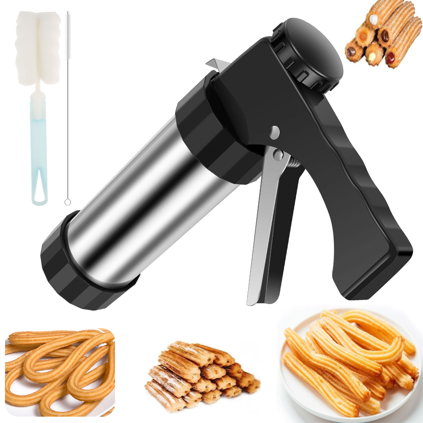 츄로 메이커 기계 쿠키 프레스 건 키트 스테인리스 스틸 - Churros Maker Gun 리뷰 및 가격