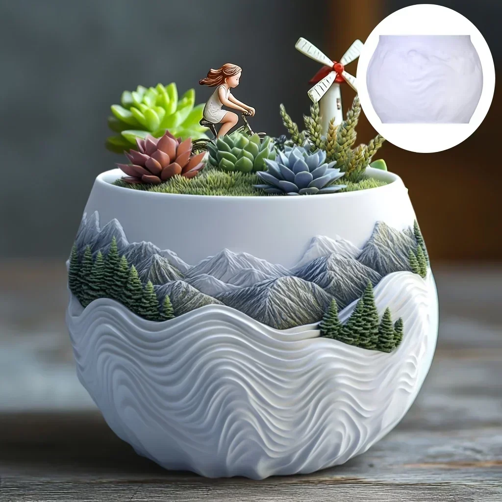 산 구호 즙이 많은 식물 화분 수지 실리콘 금형 산 스 - Potsticker Mold 리뷰 및 가격