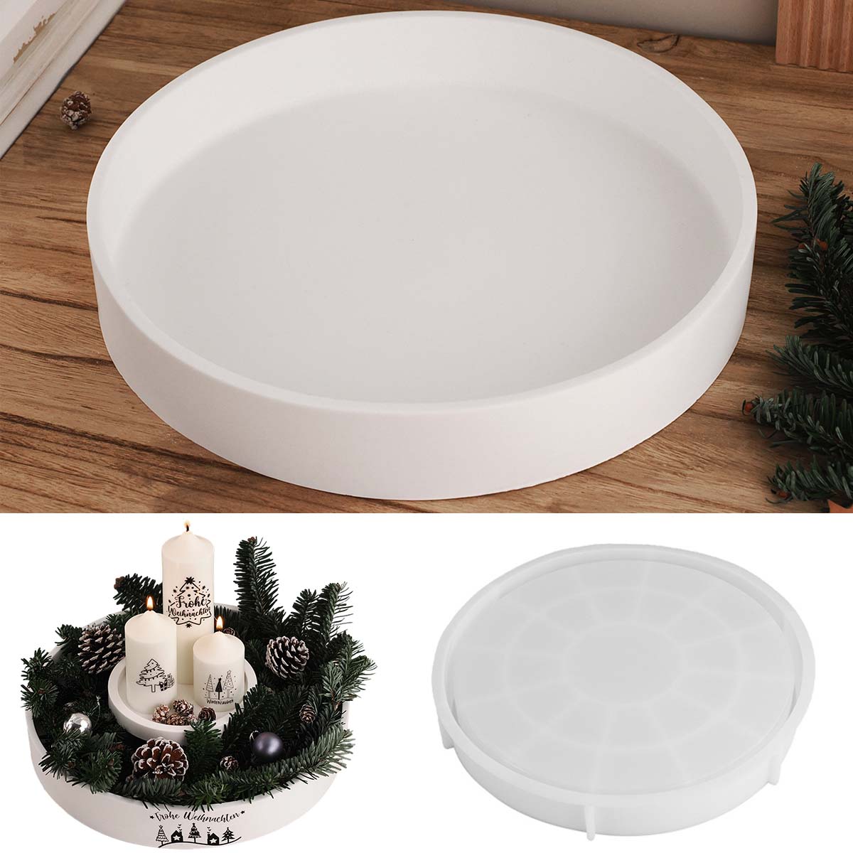 콘크리트 원형 캔들 볼 용기 실리콘 몰드 DIY 대형  - Potsticker Mold 리뷰 및 가격