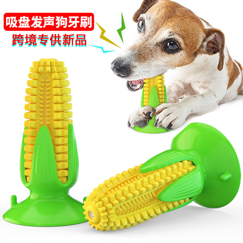 흡착컵과 옥수수 모양의 소리 기능이 있는 강아지 장난감 - Corn Dog Stick 리뷰 및 가격