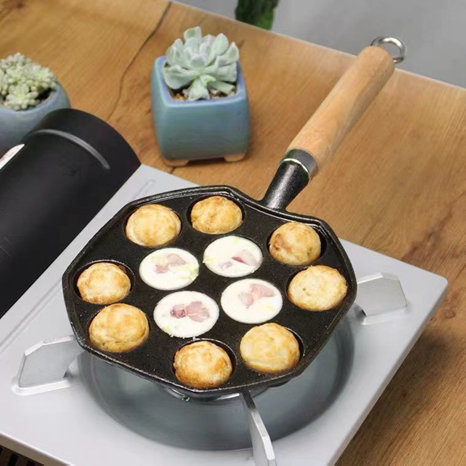 타코야끼 그릴 팬 청소가 쉬운 주철 문어 미트볼 몰드  - Takoyaki Grill Plate 리뷰 및 가격
