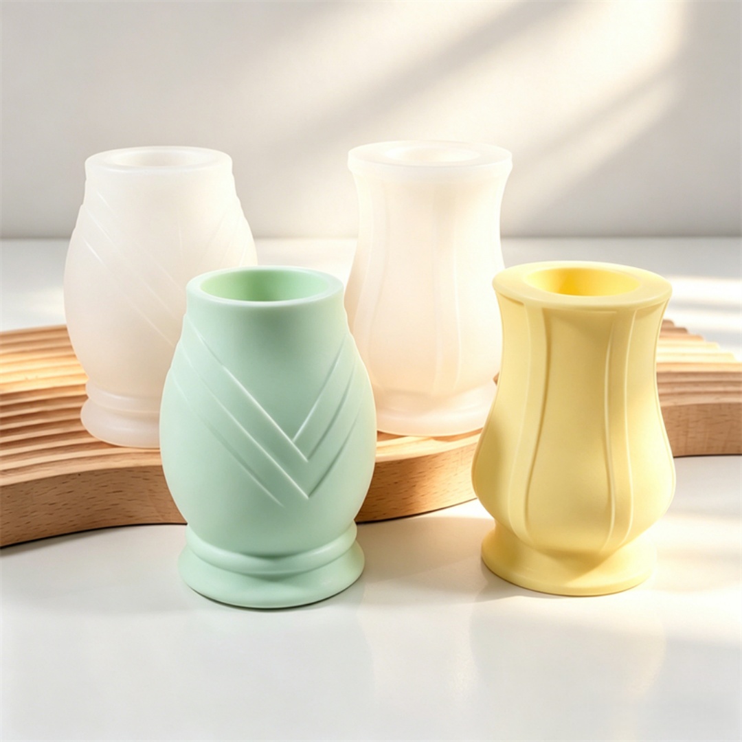 엠보싱 패턴 곡선형 꽃병 실리콘 몰드, 드라이플라워 홈 - Potsticker Mold 리뷰 및 가격