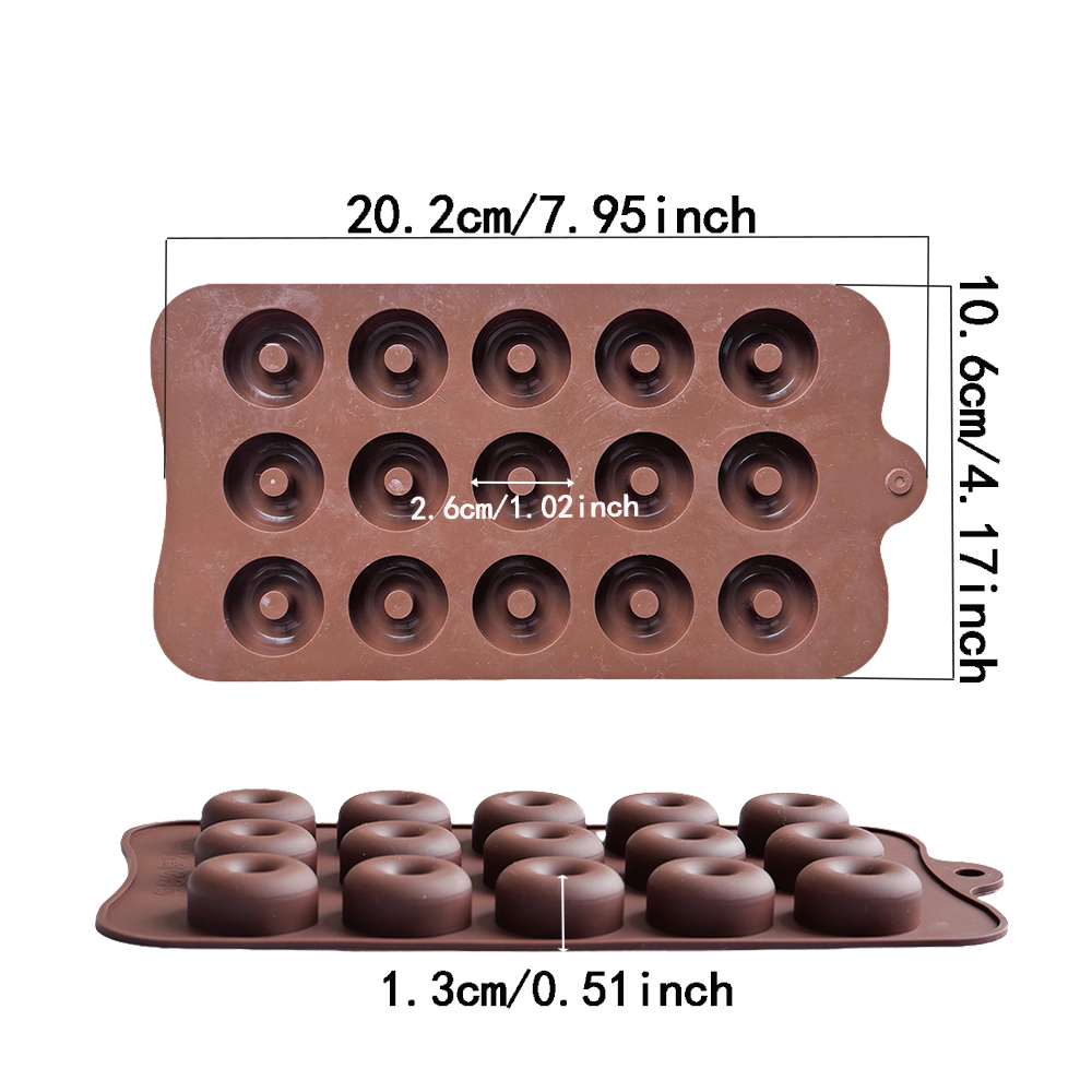 젤리, 초콜릿, 사탕용 15홀 도넛 모양 DIY 논스틱 - Donut Mold Silicone 리뷰 및 가격